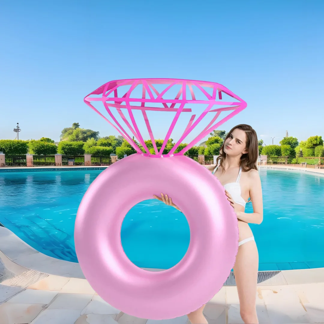 물놀이 장난감 수영링 다이아몬드 모양 PVC 풍선 튜브 수영장 파티 장난감 여름 선물용 수영링