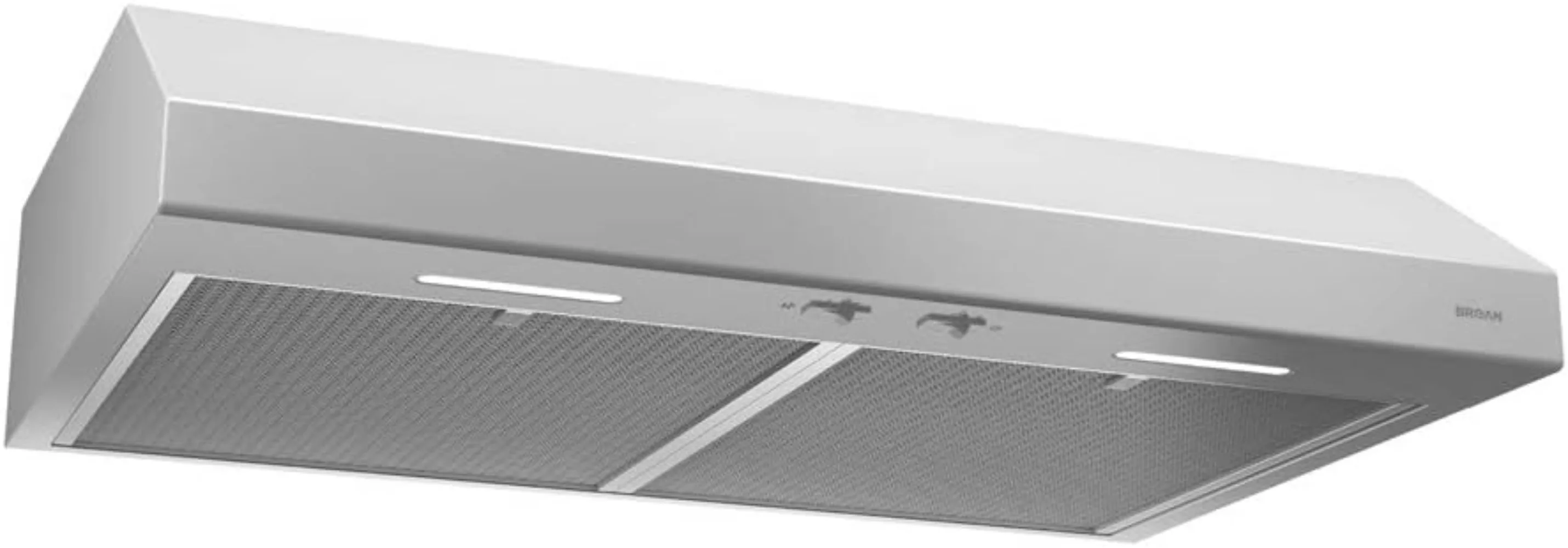 Broan-NuTone Energy Star Certified Ligh Glacier 30in Under-Cabinet 4-Way Convertible Range Hood W/ 2-Speed Exhaust Fan and Light