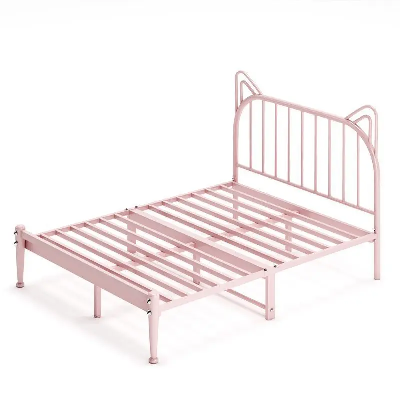 

Simple modern wrought iron bed rental house household single ins wind cat ear double