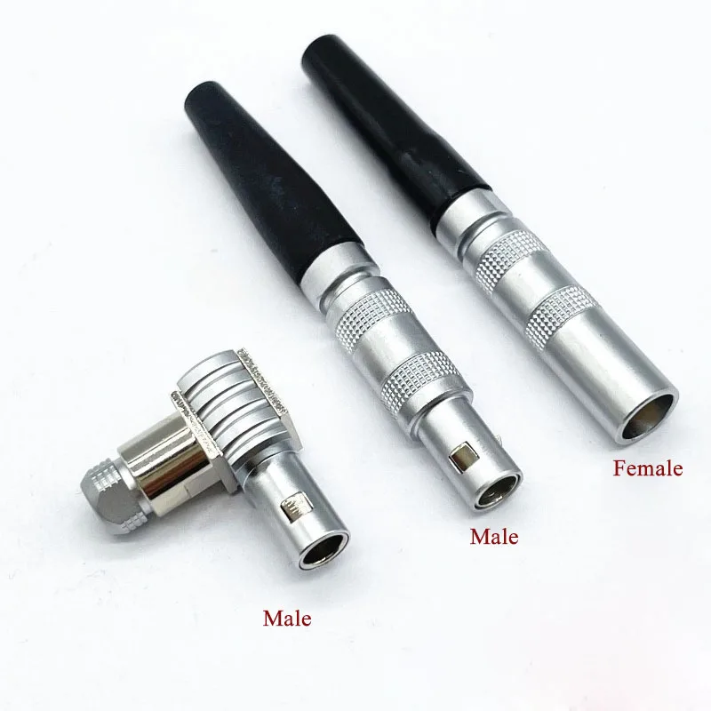 C5 Male Female Plug Connector Compatible with Remo 00S Connector Bent Male Socket Metal Ultrasonic Signal Plug Thickness Gauge