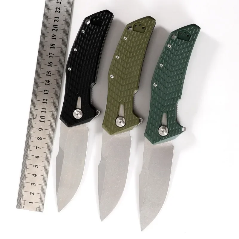 

0308 Outdoor Camping Folding Knife 440C Blade G10 Handle Pocket Survival Tactical Hunting Utility Fruit kitchen Knives EDC Tools