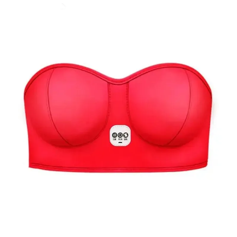 Smart Library Charging Electric Breast Massage Bra Vibration Chest Massager Growth Breast Heating Electric Breast Massager Bra V