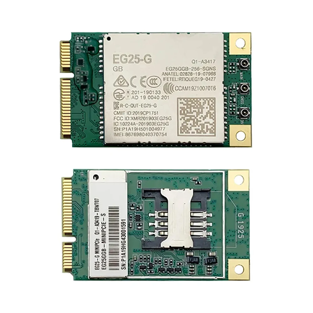 Quectel EG25-G EG25GGB-MINIPCIE/EG25GGB-MINIPCIE-S Mali pcie CAT4 Modul számára Globális Érlelődik  Szimuláció rty slot（optional）