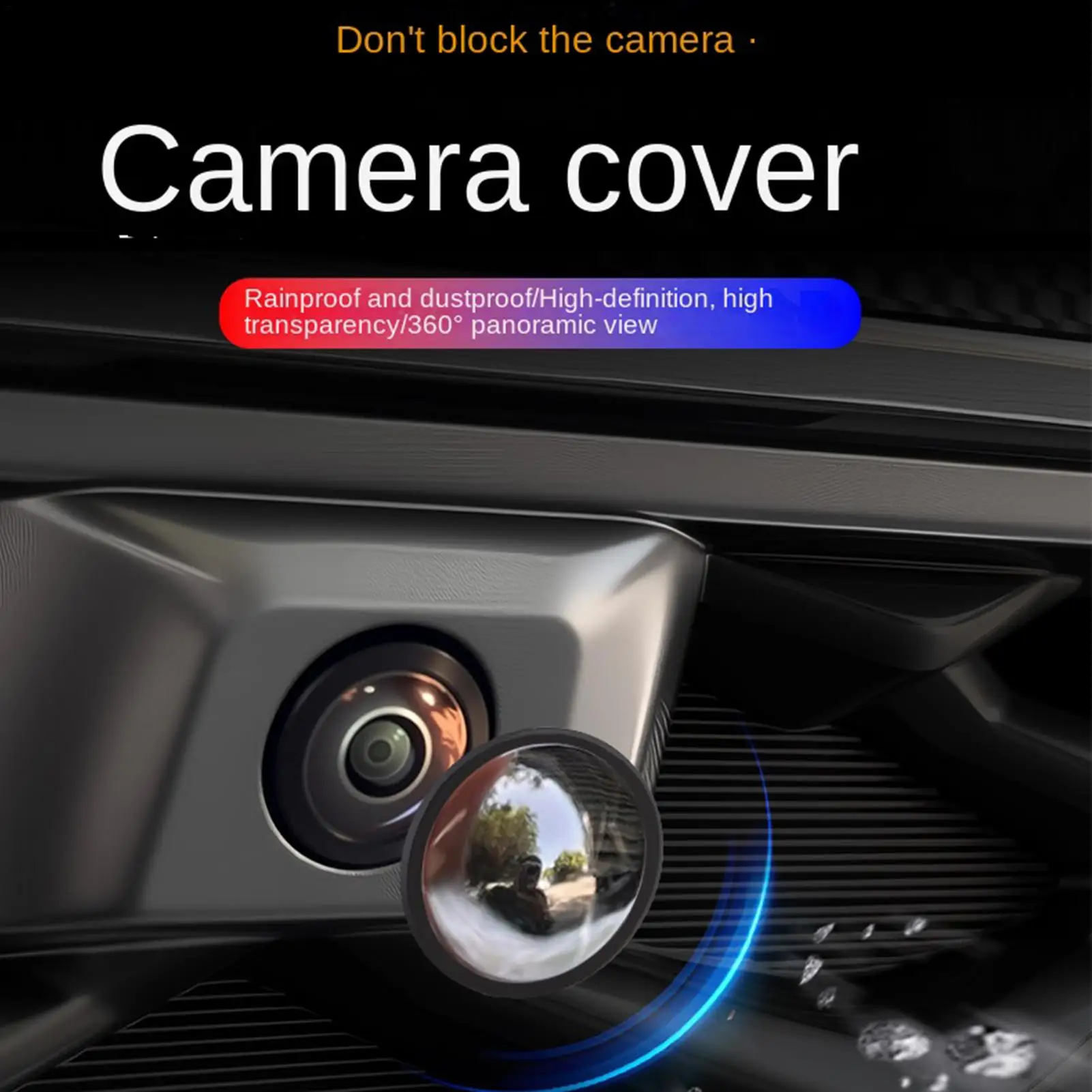 Car Camera Lens Cover Dustproof Lens Sticker Anti-Scratch Camera Cover for Road Trip Daily Commute Rainy Day Long Distance City