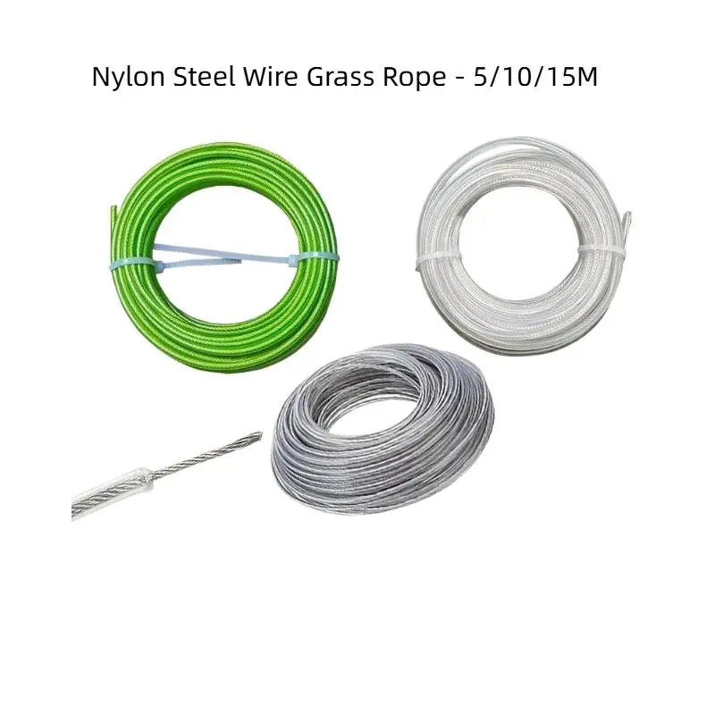 Trimmer Line Twisted Long-Lasting Heavy Duty Nylon String: High Wear Resistant Grass Cutter Lawn Mower Garden
