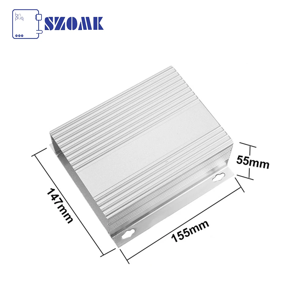 Electronics project box 10Pcs/lot small aluminium project box for electronics case housing 55(H)x147(W)x155(L) mm