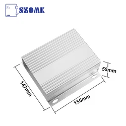 Electronics project box 10Pcs/lot small aluminium project box for electronics case housing 55(H)x147(W)x155(L) mm