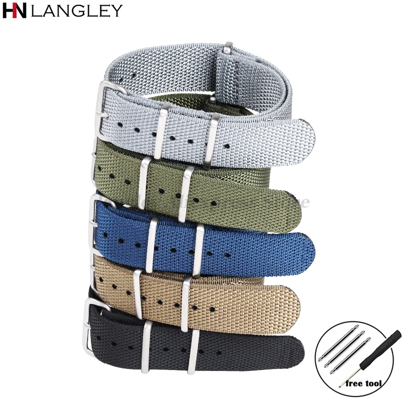 High Density Fabric Braid Nylon Watch Strap 20mm 22mm For Samsung Galaxy Watch 3/4/5/6 Belt for Seiko Smart Watch Sport Bracelet