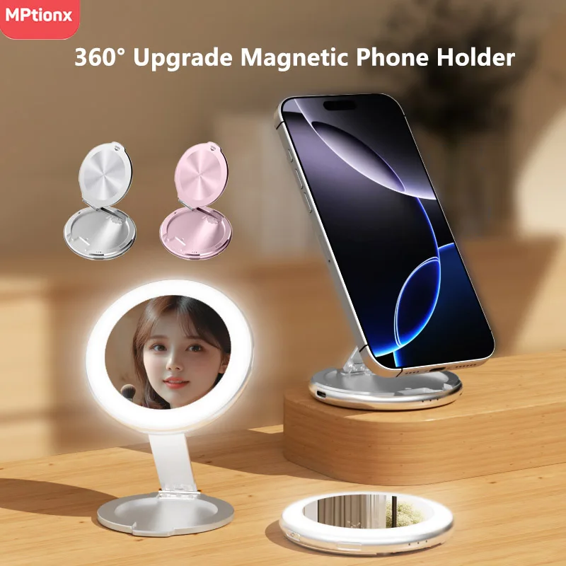 Fill Light for Magsafe LED Phone Light Attachment Selfie Ring Light Brightness Adjustable Compatible for iPhone Smartphone Vlogs