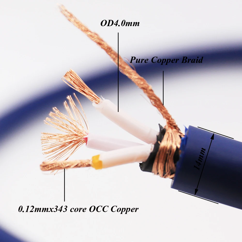 New Furukawa furutech FP-3TS20 alpha series OCC Copper power suppy cable hifi audio speaker power cable made in japan