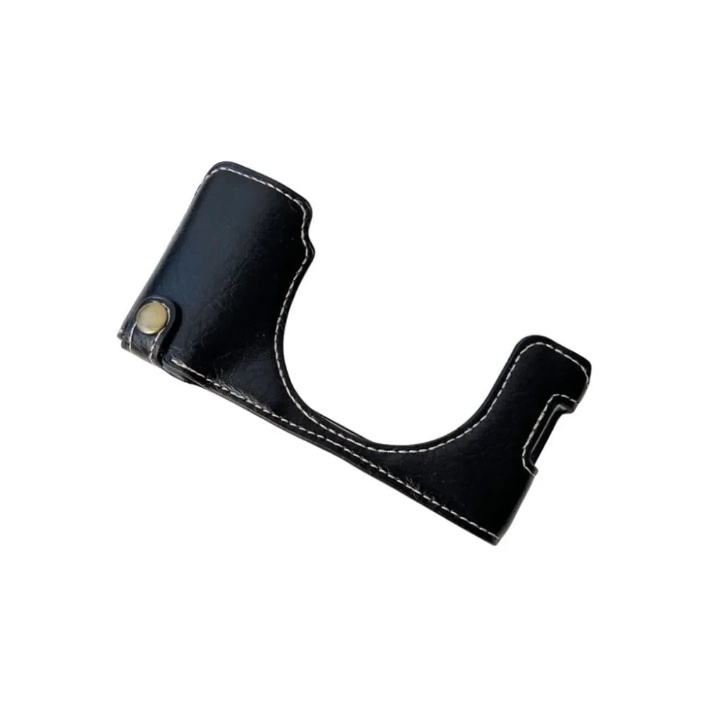 نصف حافظة للكاميرا لهاتف Fujifilm X100V X100F Buffalo Print PU غطاء حماية بفتحة سفلية من الجلد