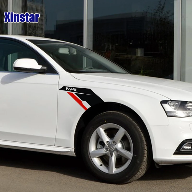 2 قطعة أبريل اكسسوارات السيارات درابزين ملصق ل Volkswagen Rline جولف GTI شيروكو أودي Sline TT A4 A6