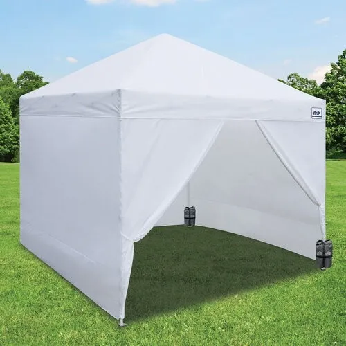 

10x10 Commercial ONE-UP Steel Canopy Instant Shade White Wall Weight Bags