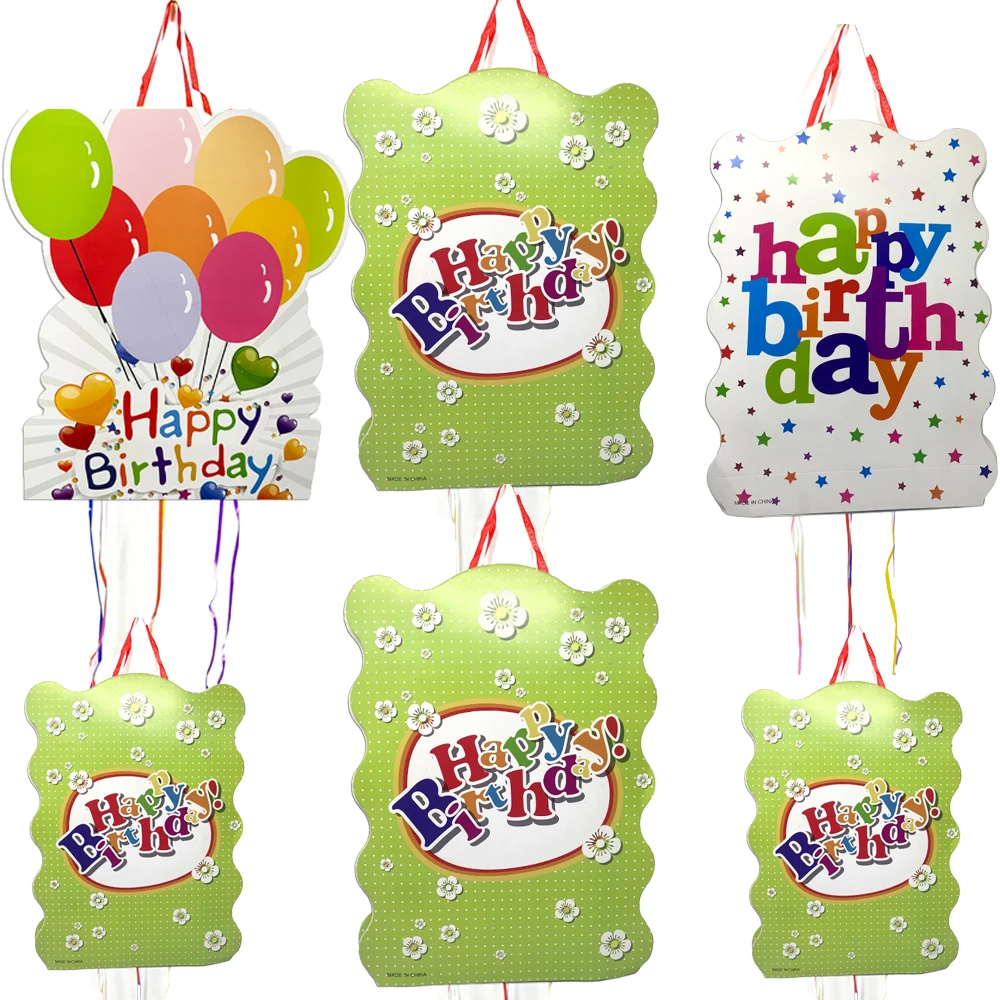 1 Uds. Decoración de fiesta de cumpleaños piñata globo piñata niños y niñas cumpleaños evento fiesta suministros de juego