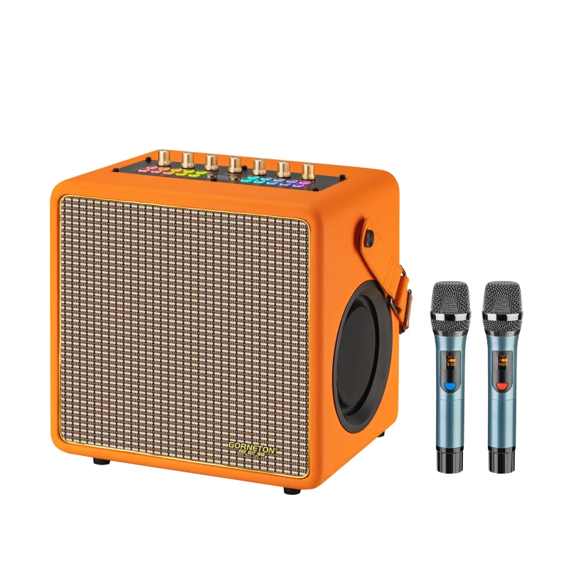 120W Live Guitar Square Dance Audio Bluetooth Outdoor Speaker Portable Home Karaoke K Song Player With Sound Card Microphon