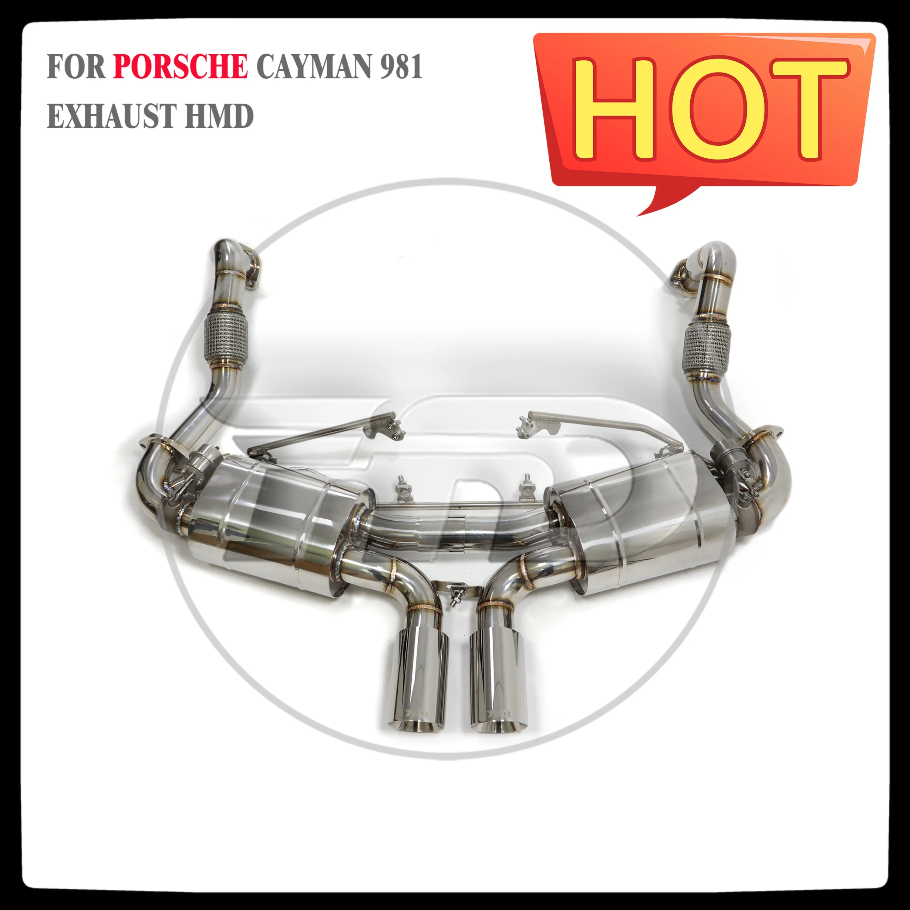 

HMD Exhaust System Header Manifold Downpipe Catback For Porsche Cayman Boxster S GTS 981 3.4L 2013-2016 Performance Titanium