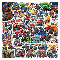 55Pcs/Set Blaze and the Monster Machines Cartoon Sticker for Water Bottle Laptop Luggage