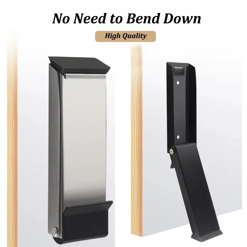 Rustproof 8cm Stainless Steel Anti-theft Door Stopper Portable Home Hotel Travel Privacy Security Door Lock Blocker