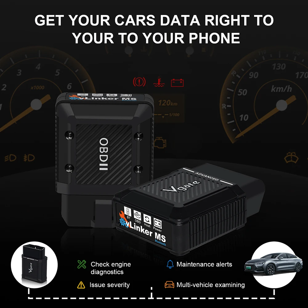 Vgate vLinker MS OBD2 Diagnostic Scan Tool All OBDII protocols Real time Monitor HS MS CAN Battery Saver Free Lifetime Updates