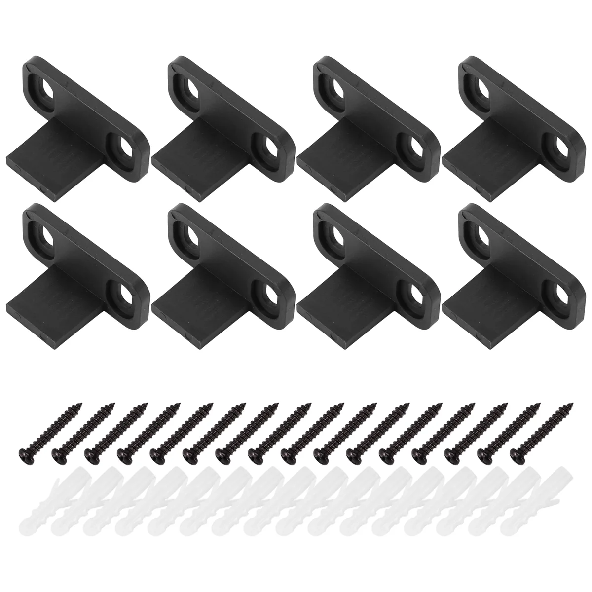 8 Pieces Sliding Barn Door Floor Guides Closet Door Guides Hardware Plastic Simple Floor Wall Mounted Bottom Track Guide