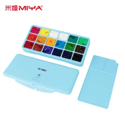 HIMI 18/24 Colors Gouache Paints Set гуашь 과슈물감 30ml Non-Toxic 만년필 잉크 Artist Watercolor Paint With Palette Painting Stationery