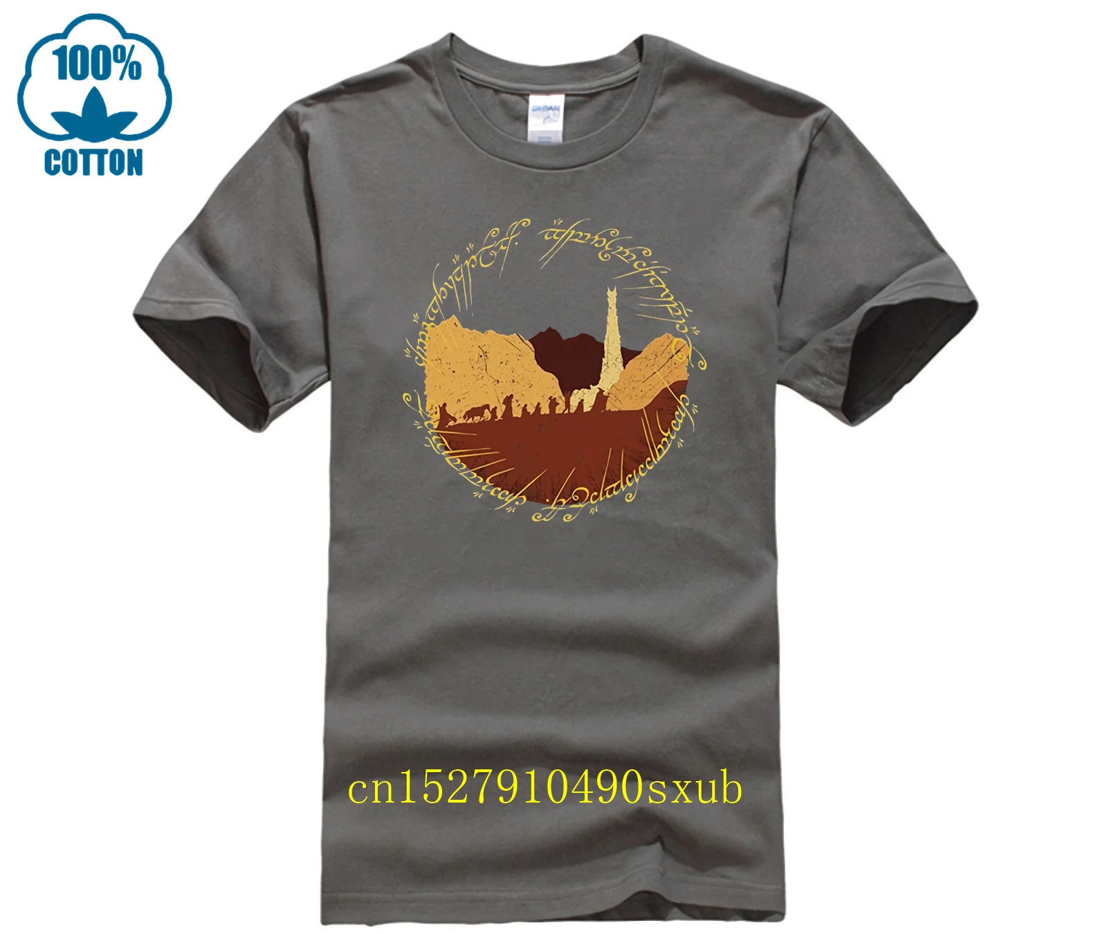 Funny t shirts RING FELLOWSHIP T-SHIRT Lord of Moria Minas the Rings Frodo Sauron Gandalf Aragon