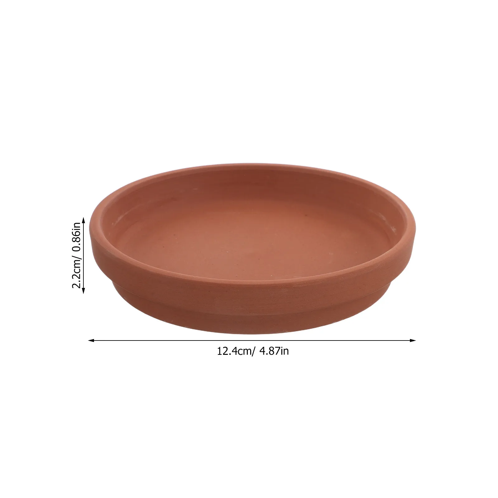 4Pcs Terracotta Plant Saucer Natural Clay Round Drainage Tray for Indoor Outdoor Garden Planter Water Catcher Small Flower Pot