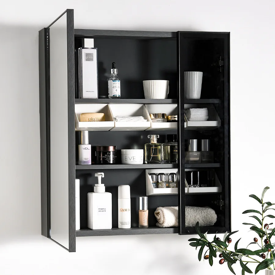 Cabinet Cosmetic Storage Box Wall Mounted Storage Rack Lipstick Jewelry Box Makeup Organizer Hanging Shelf Bathroom Organizer