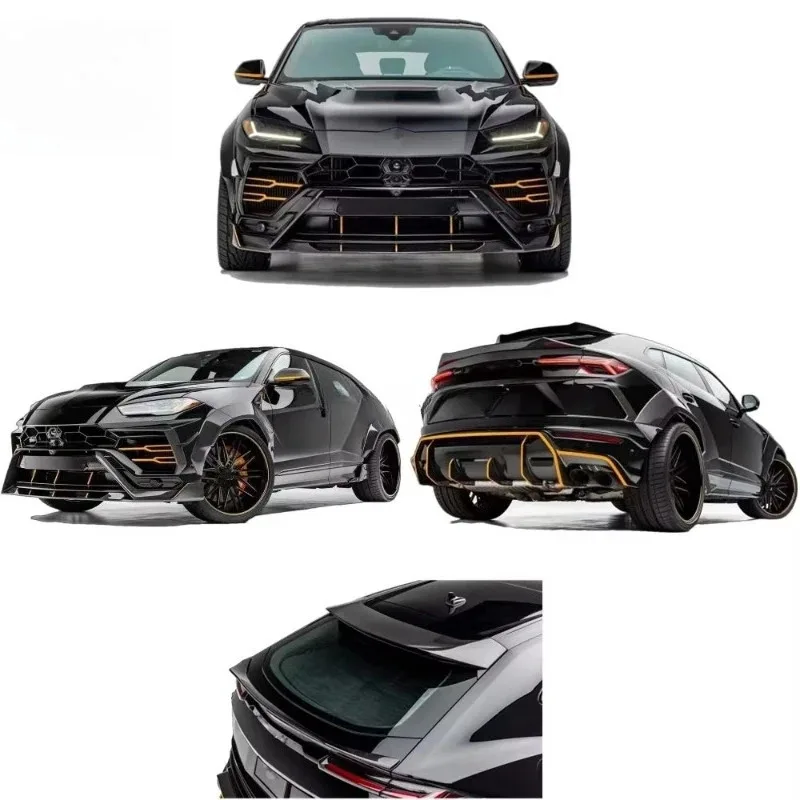 Applicable to Urus Aggressive V-Shape Carbon Fiber Set Spoiler, Front Lip Side Skirts
