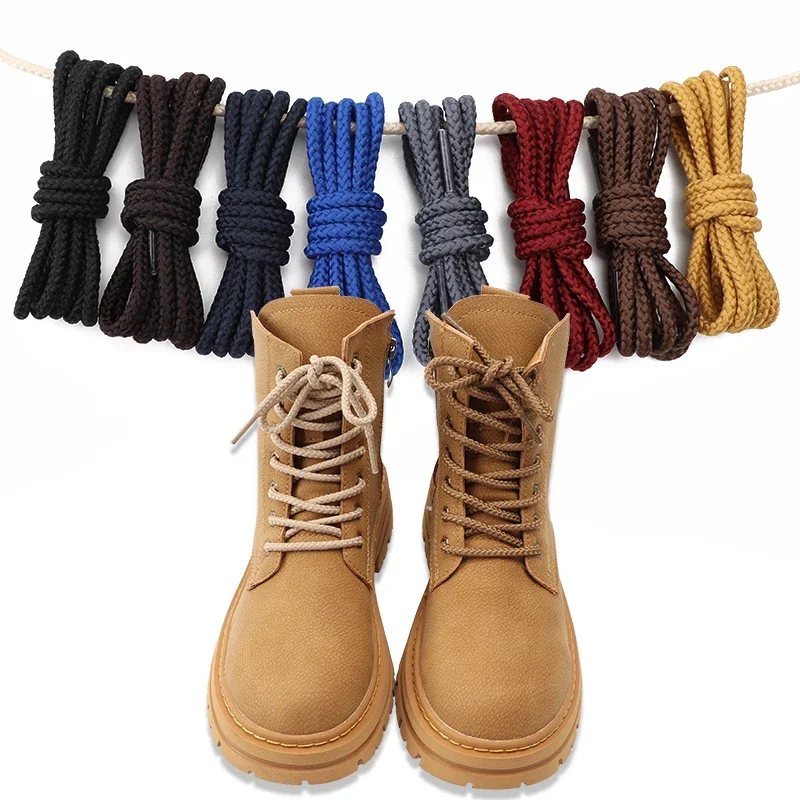 

1 Pair Round Shoelaces Outdoor Hiking Boot High Top Shoe Laces Casual Sneakers Sports Leather Shoes Boots Shoelace for Woman Man