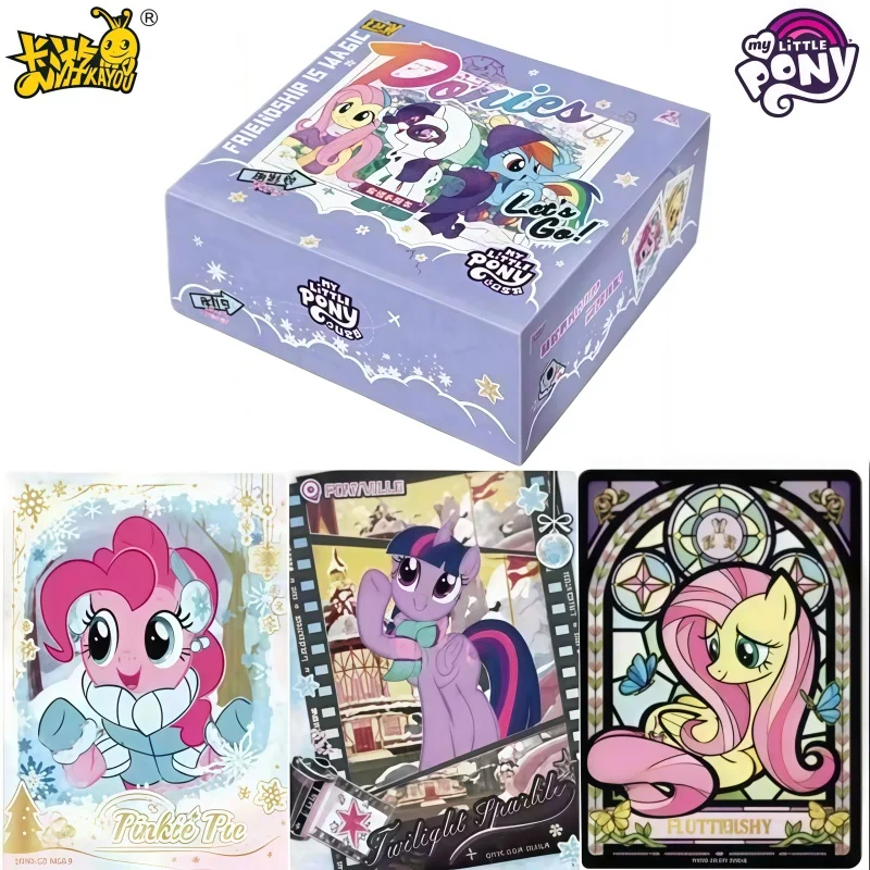 KAYOU My Little Pony Official Fun Shadow Cards Series 6 Cartoon Game Collector Cards Hidden Pattern Cartoon Merch Kids Gift