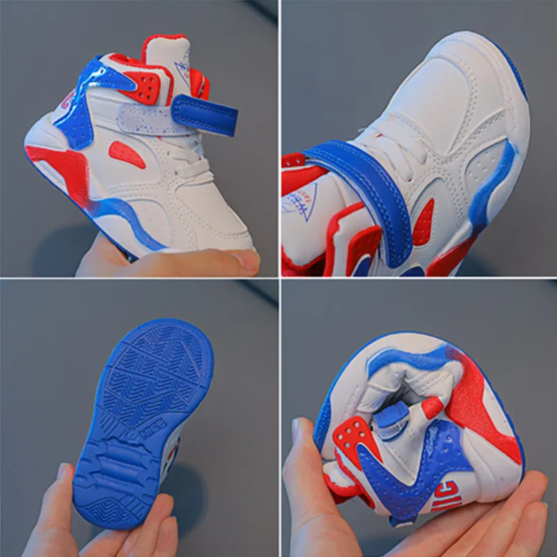 Baskets montantes pour enfants, chaussures de course légères et respirantes pour garçons et filles, chaussures de marche décontractées
