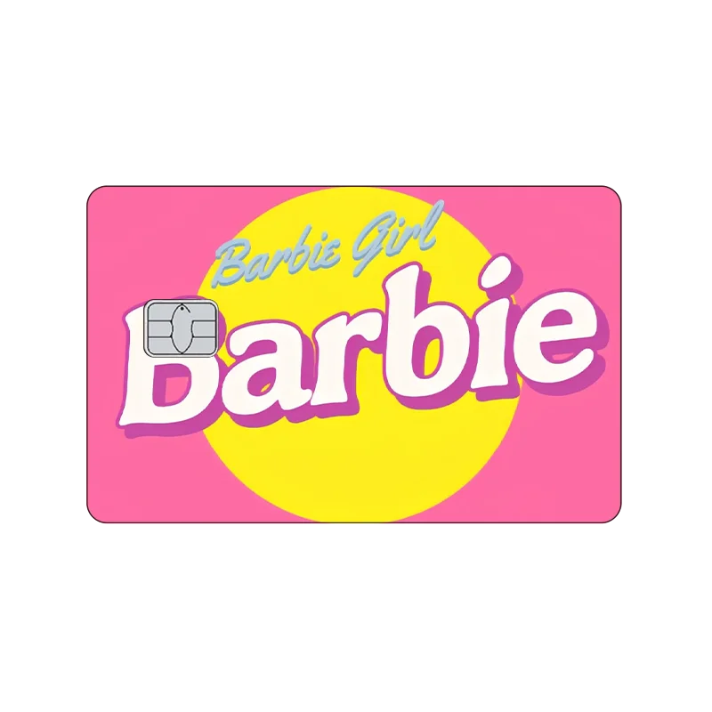 Cute Barbie Cartoon Laser Diy PVC Film Skin Stickers for Debit Credit Bank Card Protective Waterproof Self-adhesive Sticker Toys