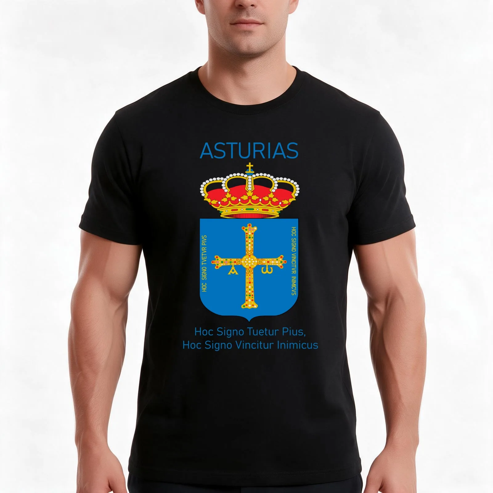 Asturias T-Shirt Summer Casual Cotton Tee Oversized Streetwear Tops Vintage Graphic Print Loose Fit Short Sleeve