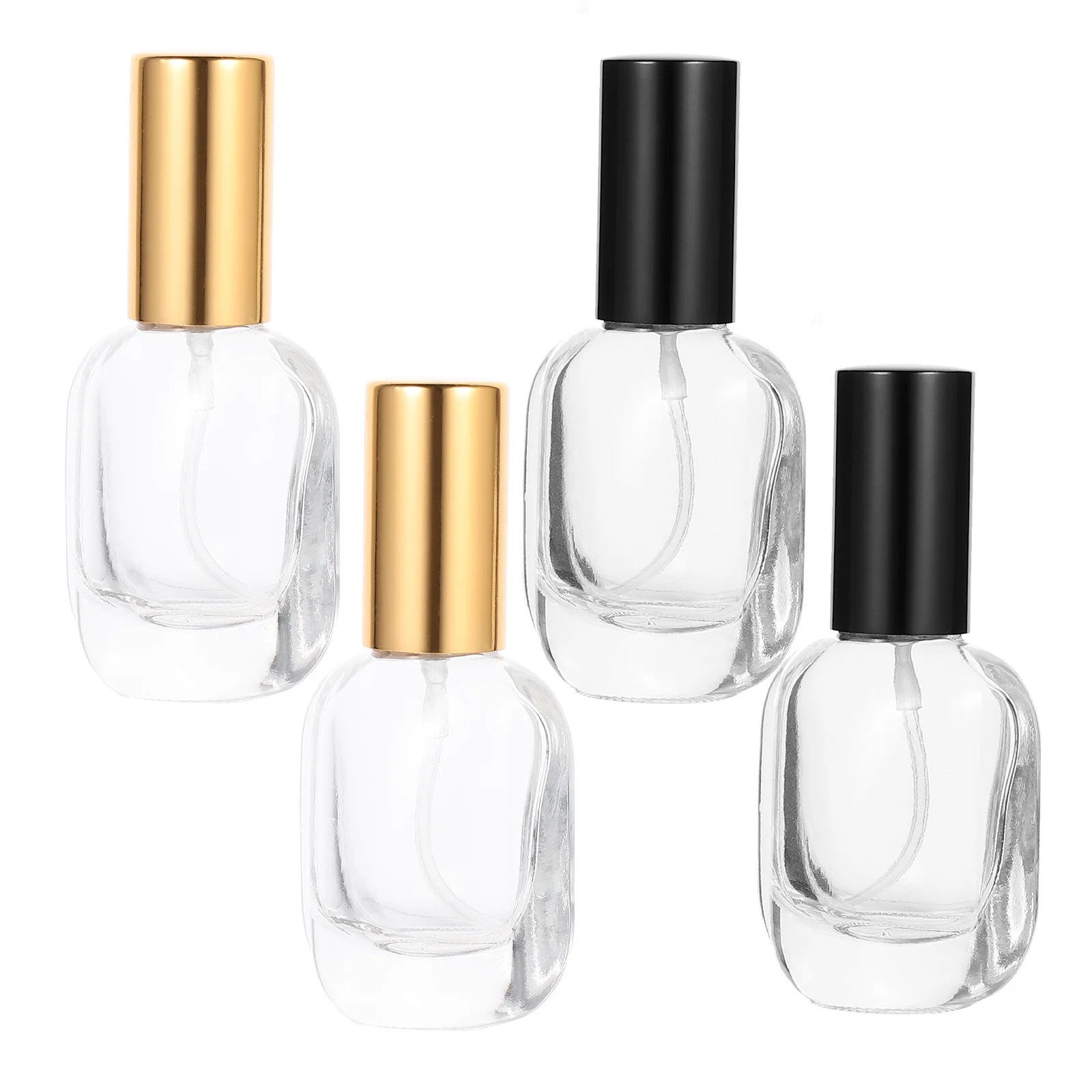 4Pcs Perfume Storage Bottles Glass Spray Fine Mist Dispenser Toner Holder Portable Bathroom Spray Container Refillable