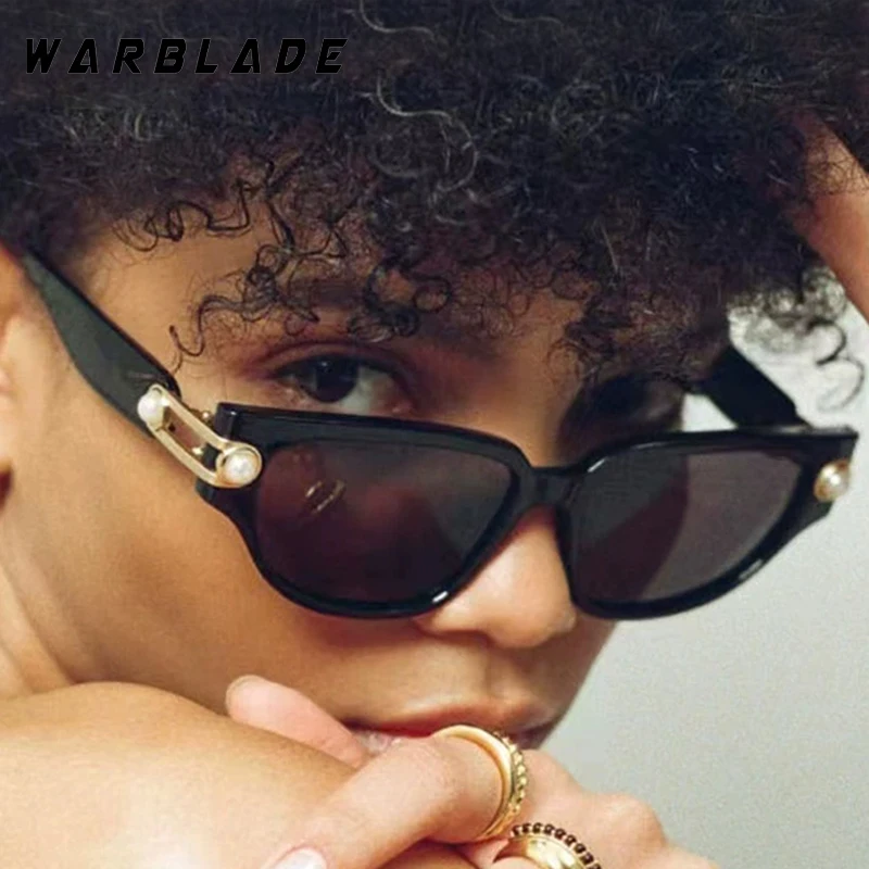 

Luxury Cat Eye Fashion Pearl Decoration Women's Sunglasses Brand Design Men Sunglass Travel Party Popular Female Eyewear UV400
