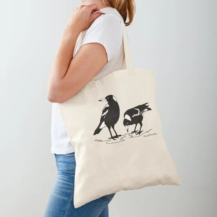 

MAGPIES australian magpie graphic art Tote Bag tote bag screen tote bags men shopper bag women canvas Gift bags