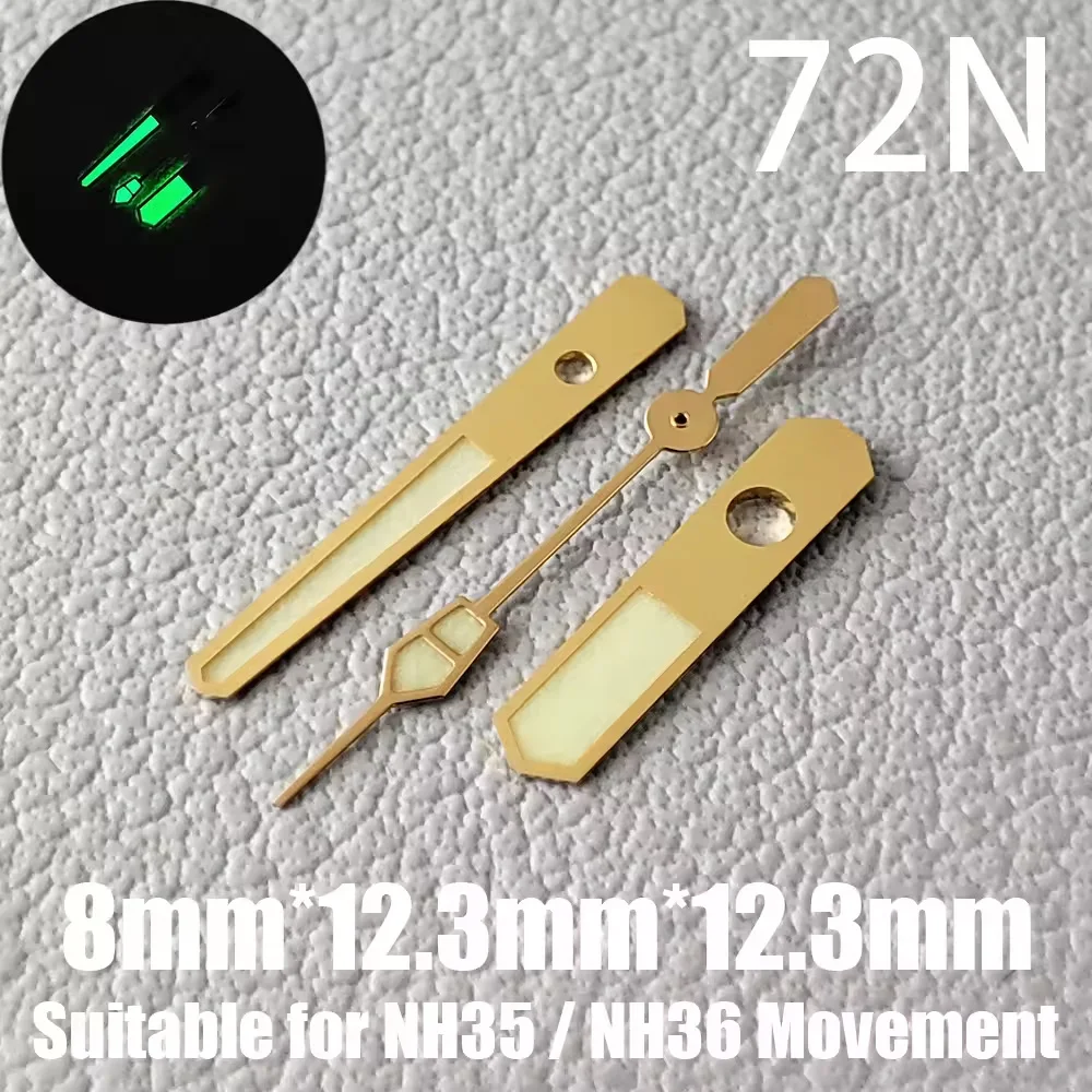 NH35 Hands Watch Hands NH36 Hands Color Hands Green Luminous Hands Second Hands Watch Accessories Suitable For NH35/36 Movement