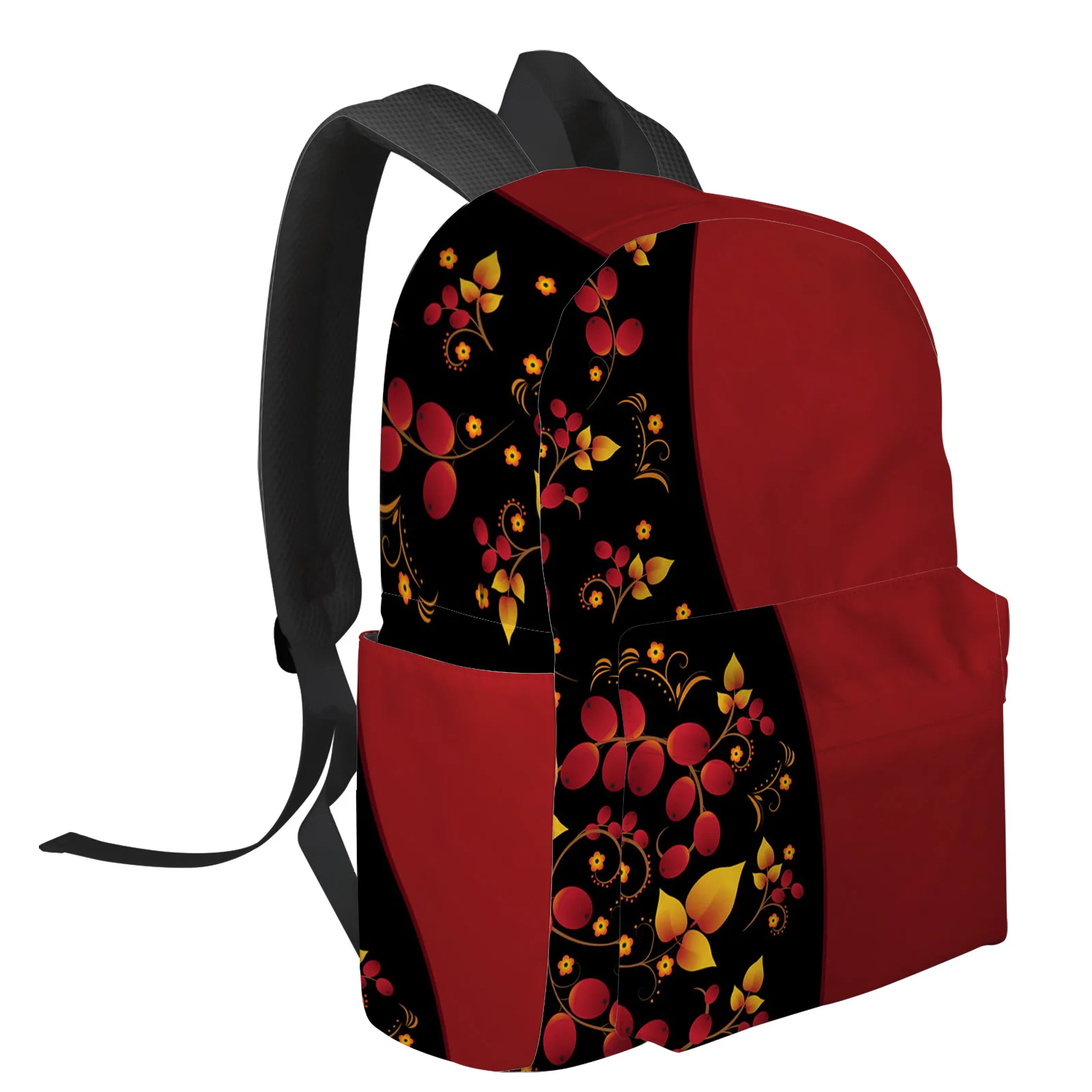 Fallen Leaves Red Gradient Feminina Backpacks Teenagers Student School Bags Laptop Backpack Men Women Female Travel Mochila