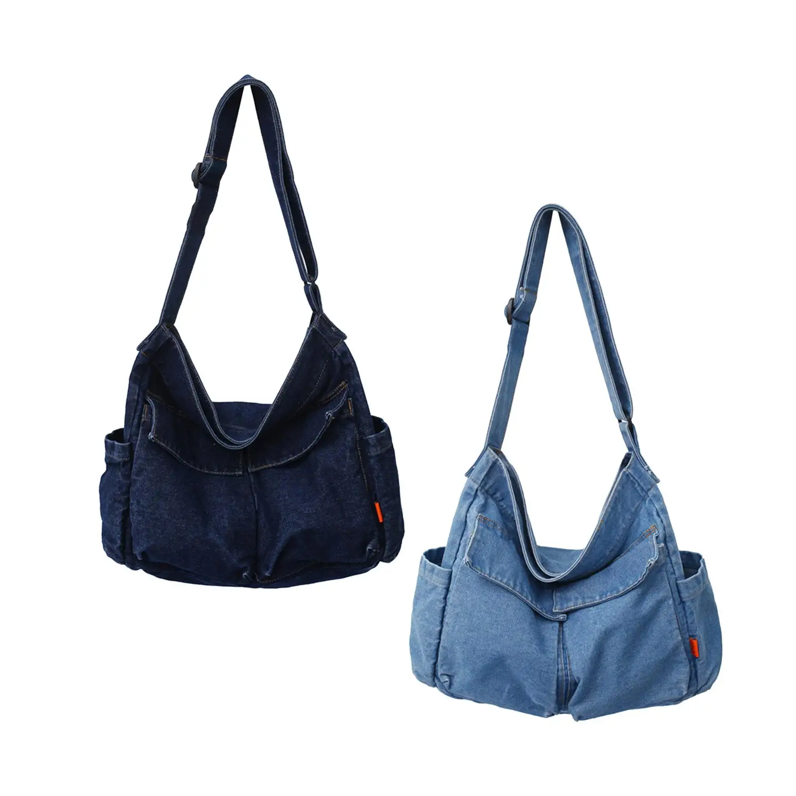 Hobo Bag com alças ajustáveis, vários bolsos, bolsa Tote, viagem à praia, escola