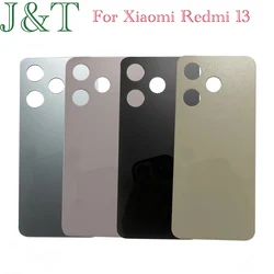 For Xiaomi Redmi 13 4G Battery Back Cover 3D Glass Panel Rear Door Housing Case with Adhesive Repair Parts