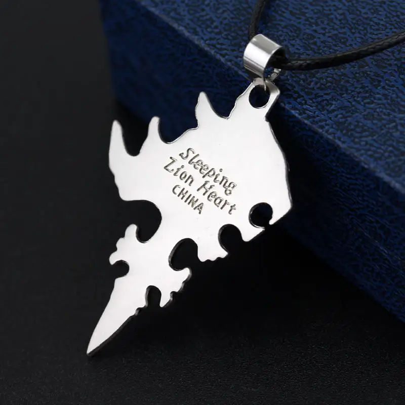 Final Fantasy VIII Necklace Sleeping Lion Heart Griever Squall Leonhart Lion Head Necklaces Pendants Fashion Game Jewelry - view 4