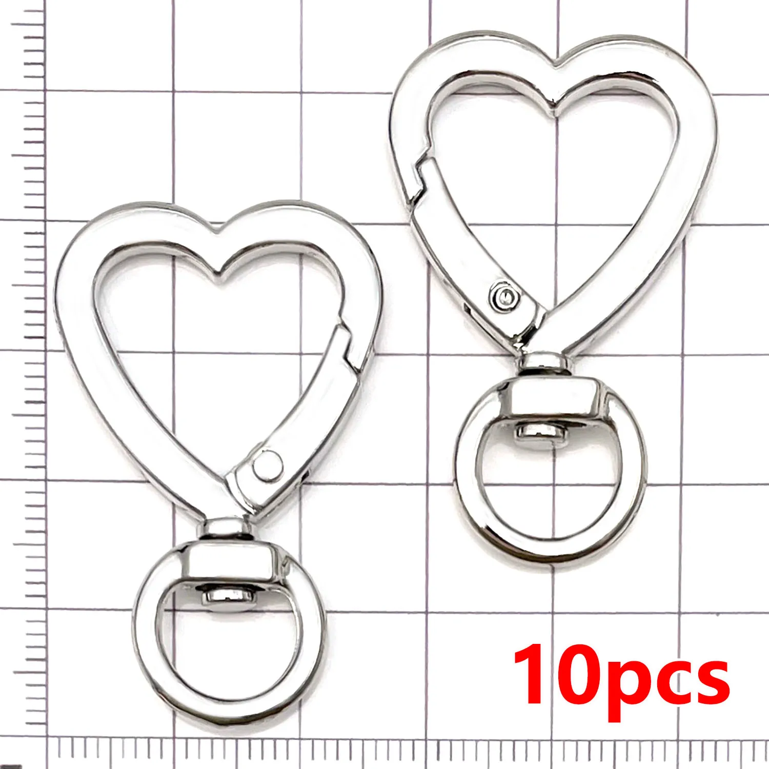 10pcs Mixed Shape Keychain Hardware Alloy