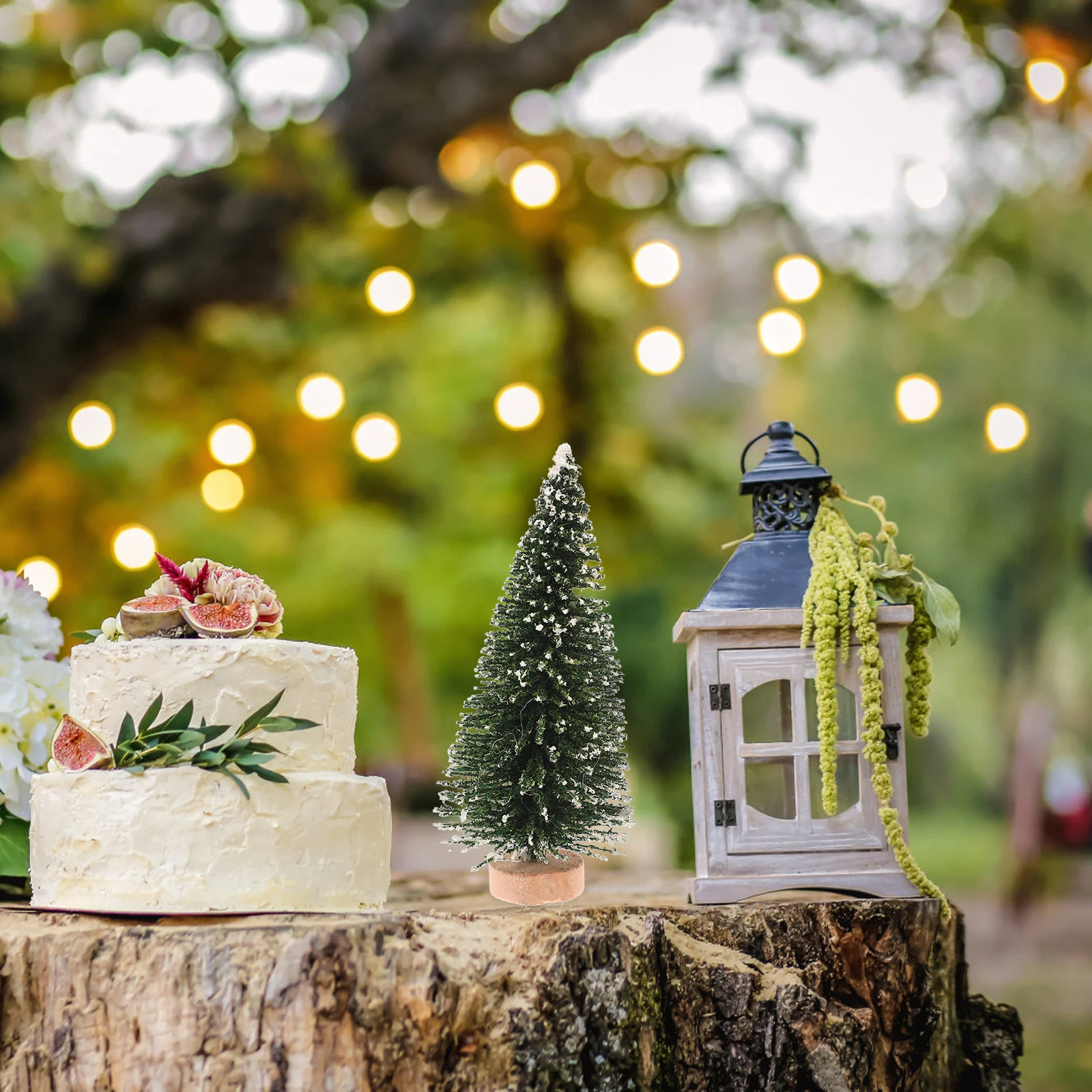 

16Pcs Small Xmas Trees Artificial Christmas Tree Ornament Stylish Desktop Decor Festive Parties Weddings Home Decor