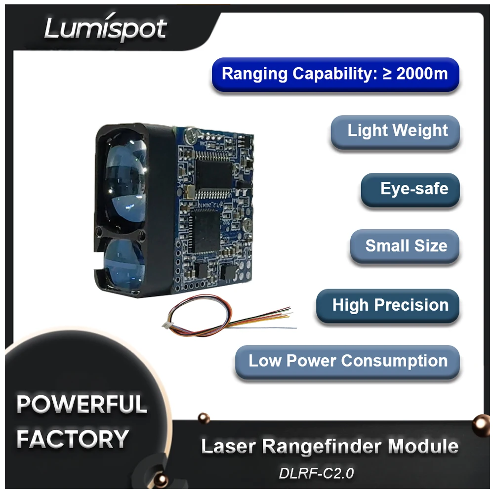 In stock 2026 Lumispot Compact Size 905nm Long Distance Laser Rangefinders Sensor Mini Range Finder Module