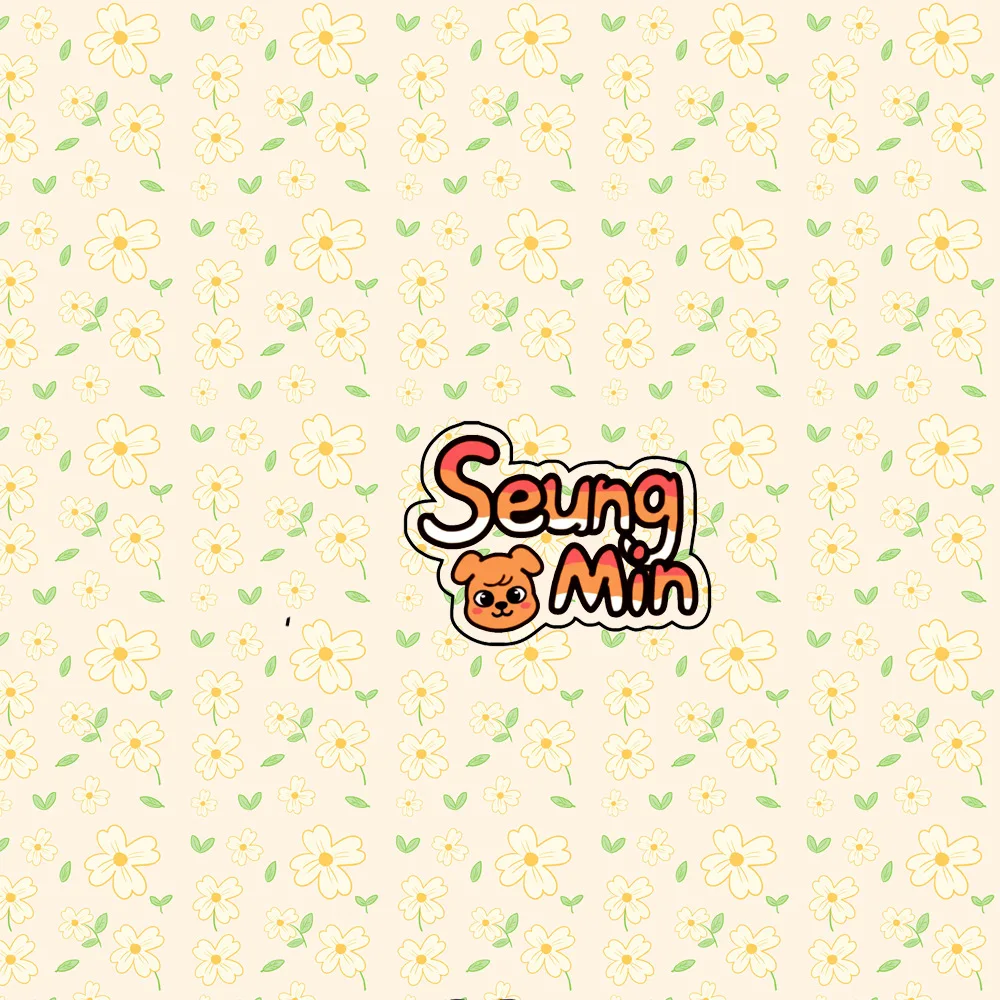 Skz Cute Animal Image Cartoon Style Pins Brooches Kpop Name Accessories Fan Gifts Stray Goods Felix Leekonw Hyunjin Seungmin I.N view 3