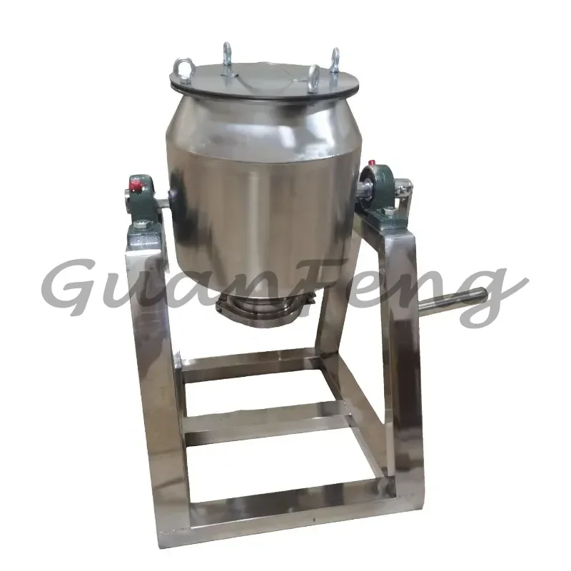 5L Small Rotary Drum Mixer, Dry Material Blending Machine for Tea & Spice, Laboratory Food Mixing Equipment