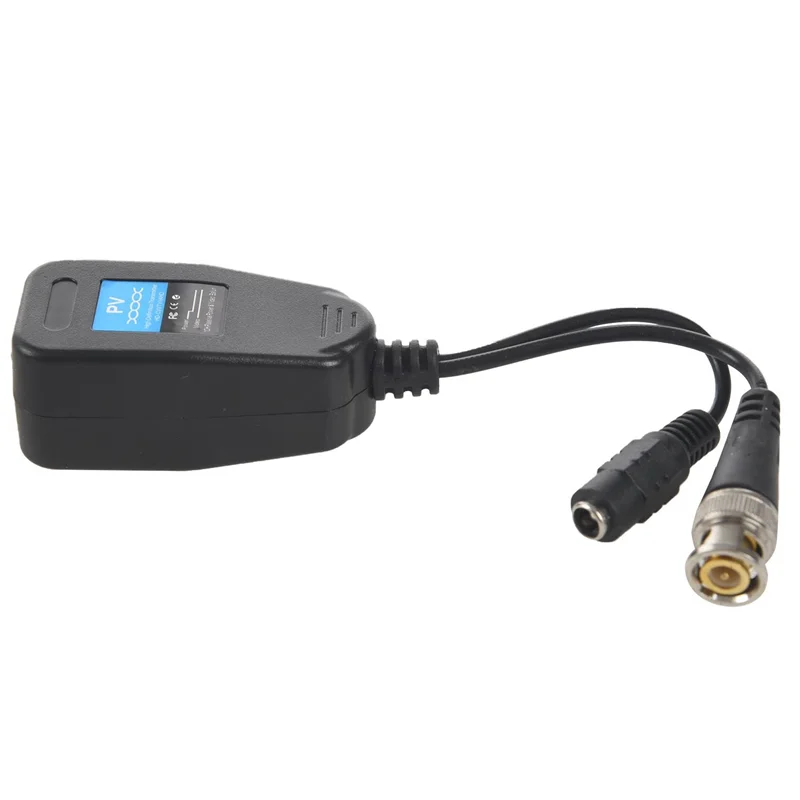 HD-CVI/TVI/AHD Balun فيديو سلبي مع موصل الطاقة وجهاز إرسال البيانات RJ45 CAT5 زوج واحد