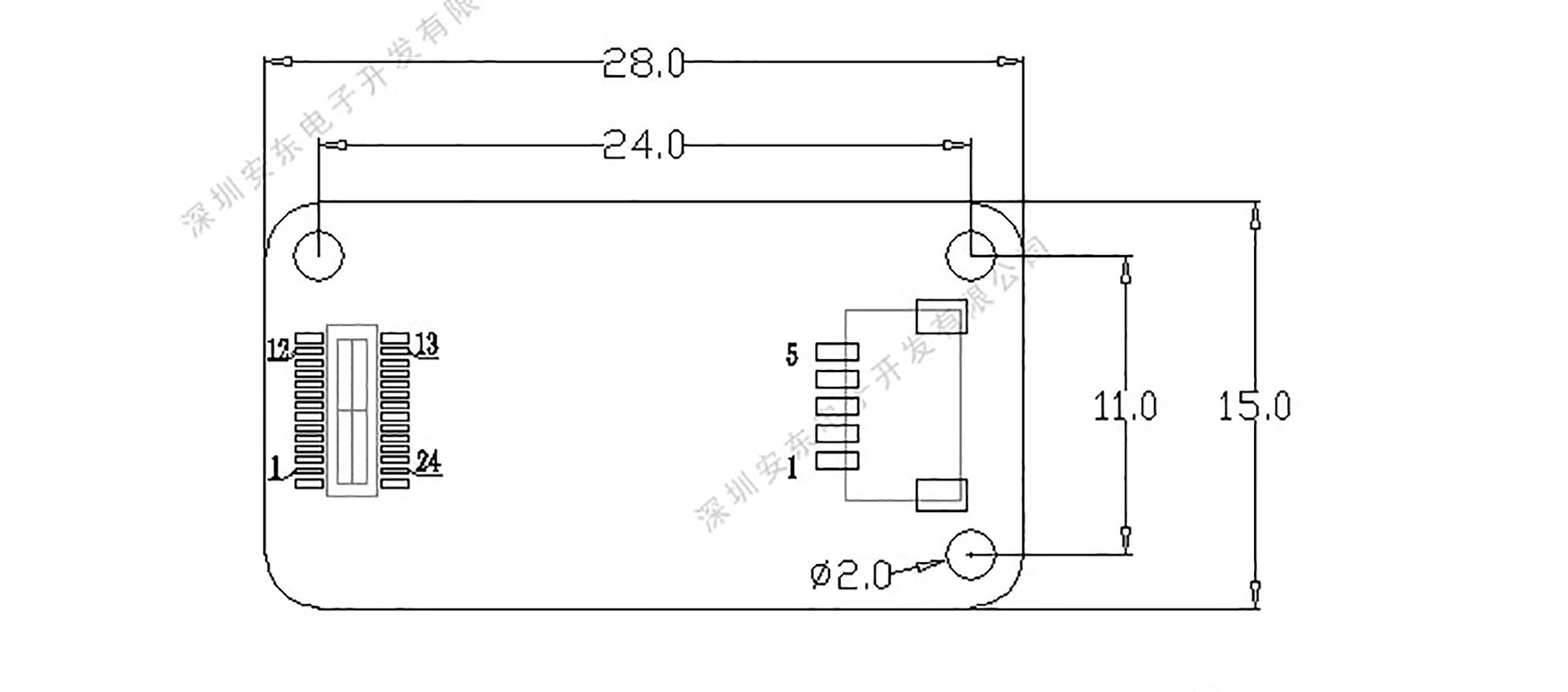 Modulo telecamera USB 2MP 1080P GC2093 Bassa illuminamento H264 WDR USB 2.0 Unità gratuita F2.8