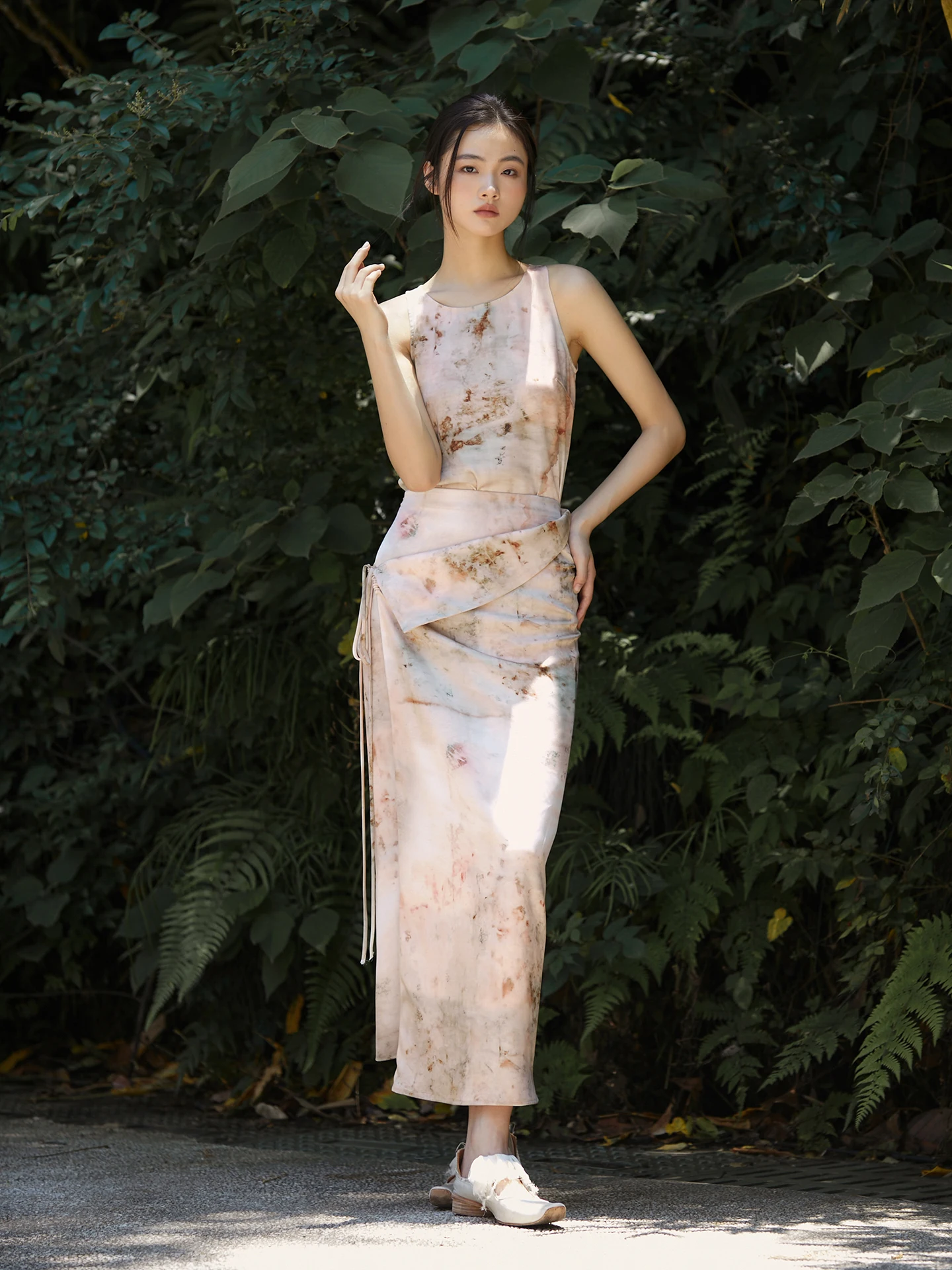 مستوحاة من Fresco Wrap Sle Rope ter Vest High Open Ba Summer Faion مجموعة تنورة نسائية ملفوفة بحبل